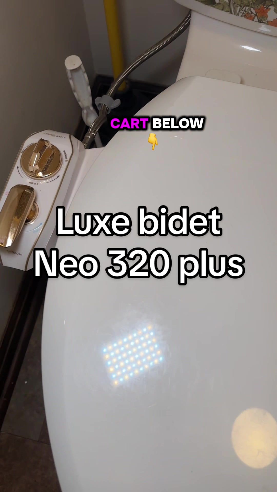 TikTok post by @_nicolest_ for LUXE Bidet. Caption reads: [...] #toilet #tiktokshopfinds @LUXE Bidet .