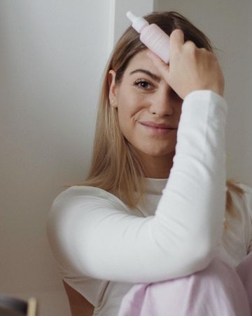 Instagram post by @lisaxbaptist for Rosental Organics. Caption reads: the secret of my baby face 🤍 das Bakuchiol....