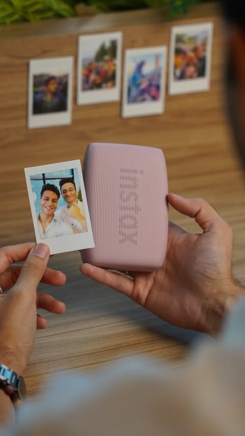 Instagram post by @anubhavbelwal for Instax. Caption reads: [...] time I picked one, printed it on the Instax....