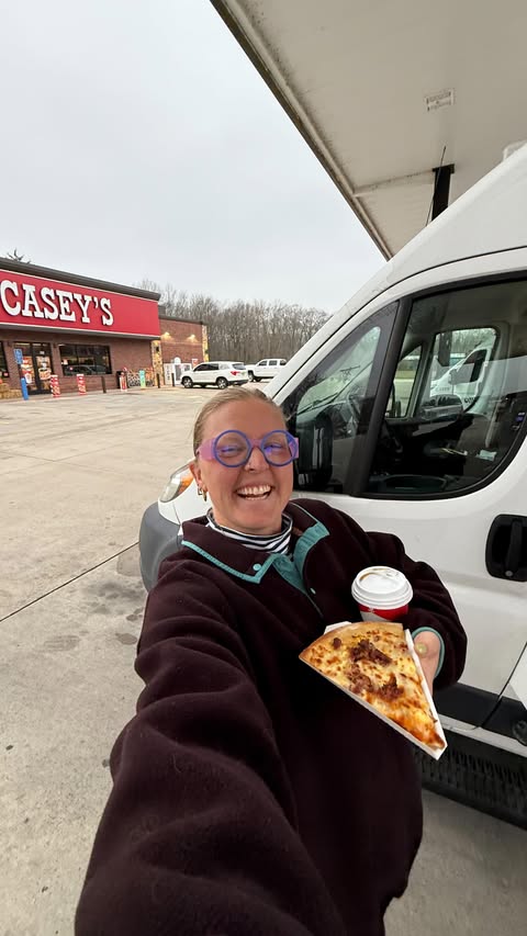 Instagram post by @abbycazam for Casey’s. Caption reads: [...] a special last day, let’s see how many....