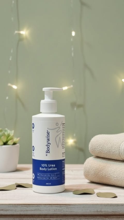 Instagram post by @tanu_and_mumma for Be Bodywise. Caption reads: Be Bodywise 10% Urea Body Lotion | 48 Hour Dry....