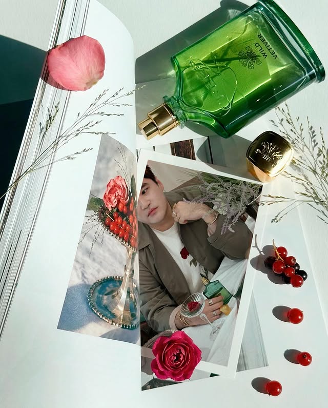 Instagram post by @jaesukkim for Creed Fragrance. Caption reads: From the House of Creed @creedfragrance 🌿 a....