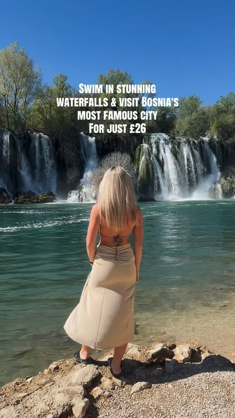 Instagram post by @hiking_airhostess for GetYourGuide Creator Community. Caption reads: If Swimming in one of the worlds most stunning....