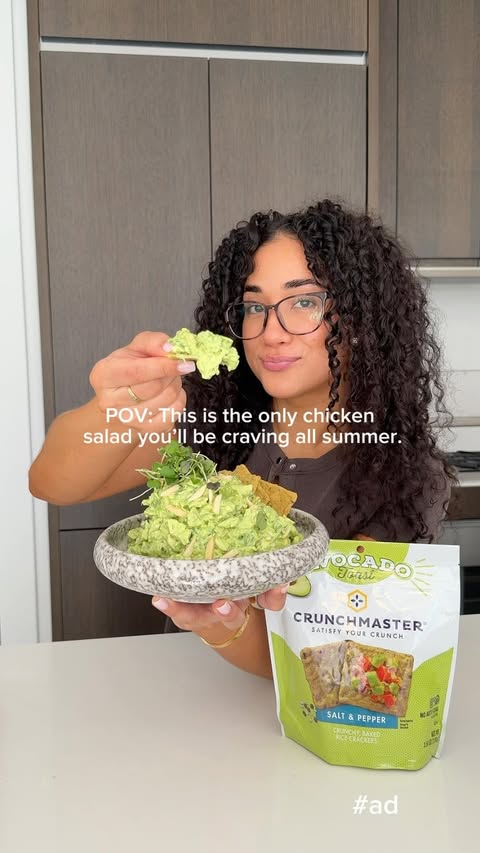 Instagram post by @stephanyvicx for Crunchmaster Crackers. Caption reads: [...] and when you pair it with....