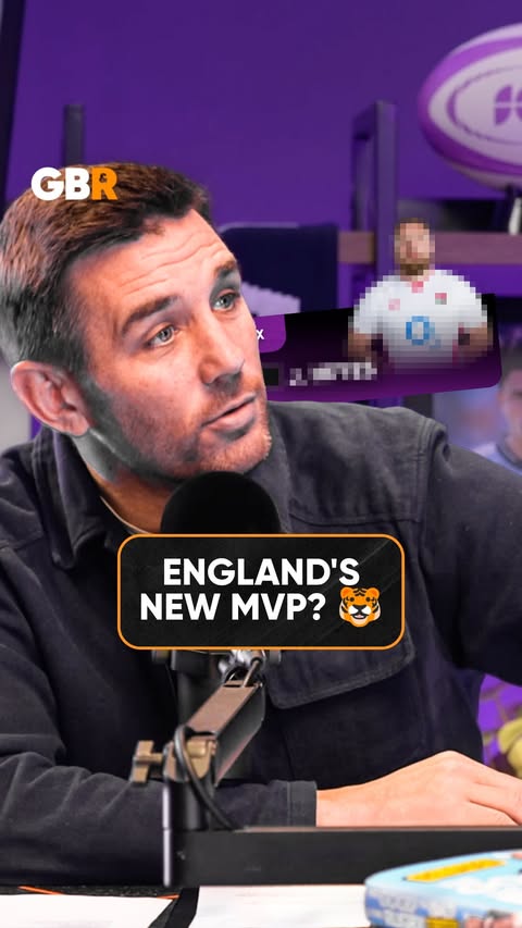 Instagram post by @leicestertigers for The Good, The Bad & The Rugby. Caption reads: England's new MVP? 🐯 🔎 Search GOOD BAD RUGBY....