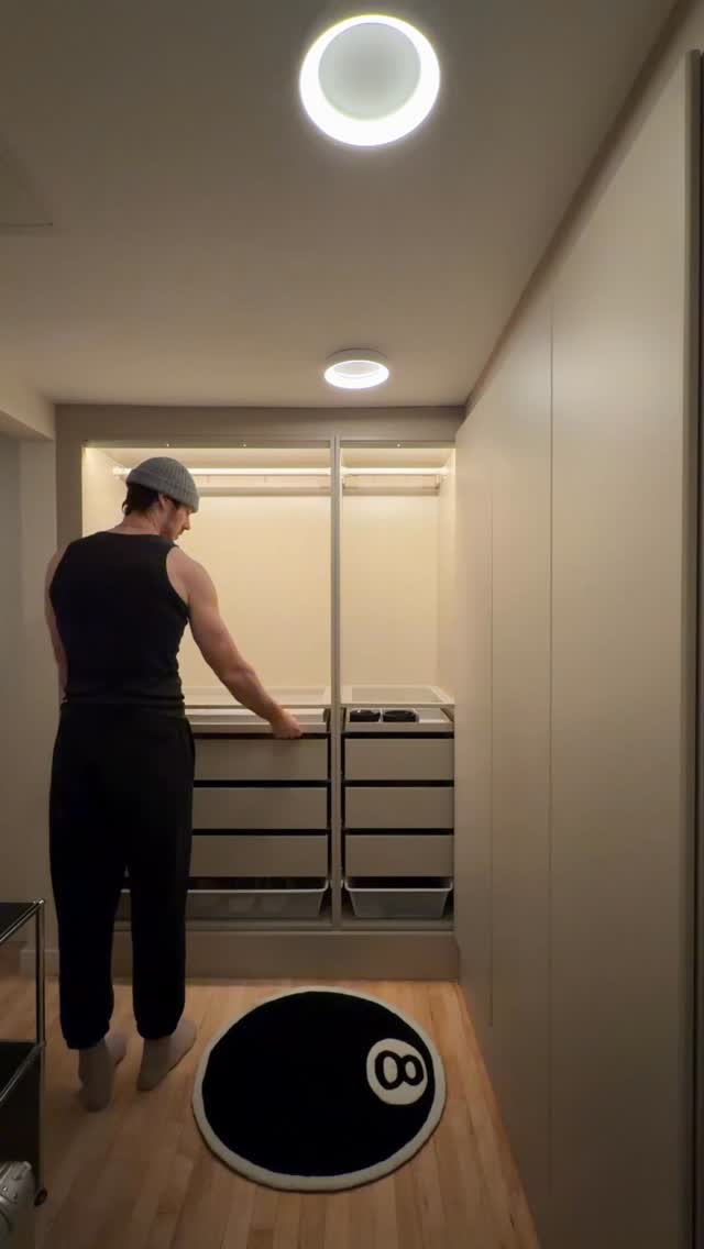 Instagram post by @drewfromladue for Shark Home. Caption reads: getting ready for winter with @sharkhome cleaning....