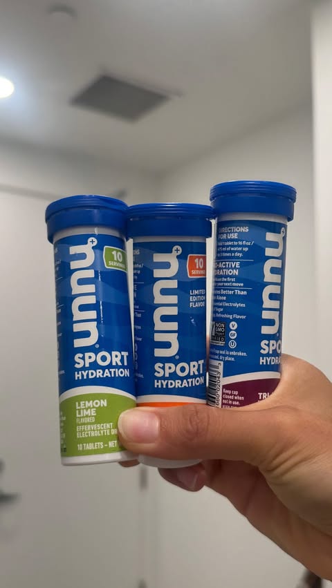 Instagram post by @meerae.moves for Nuun Hydration. Caption reads: [...] it includes staying hydrated with....
