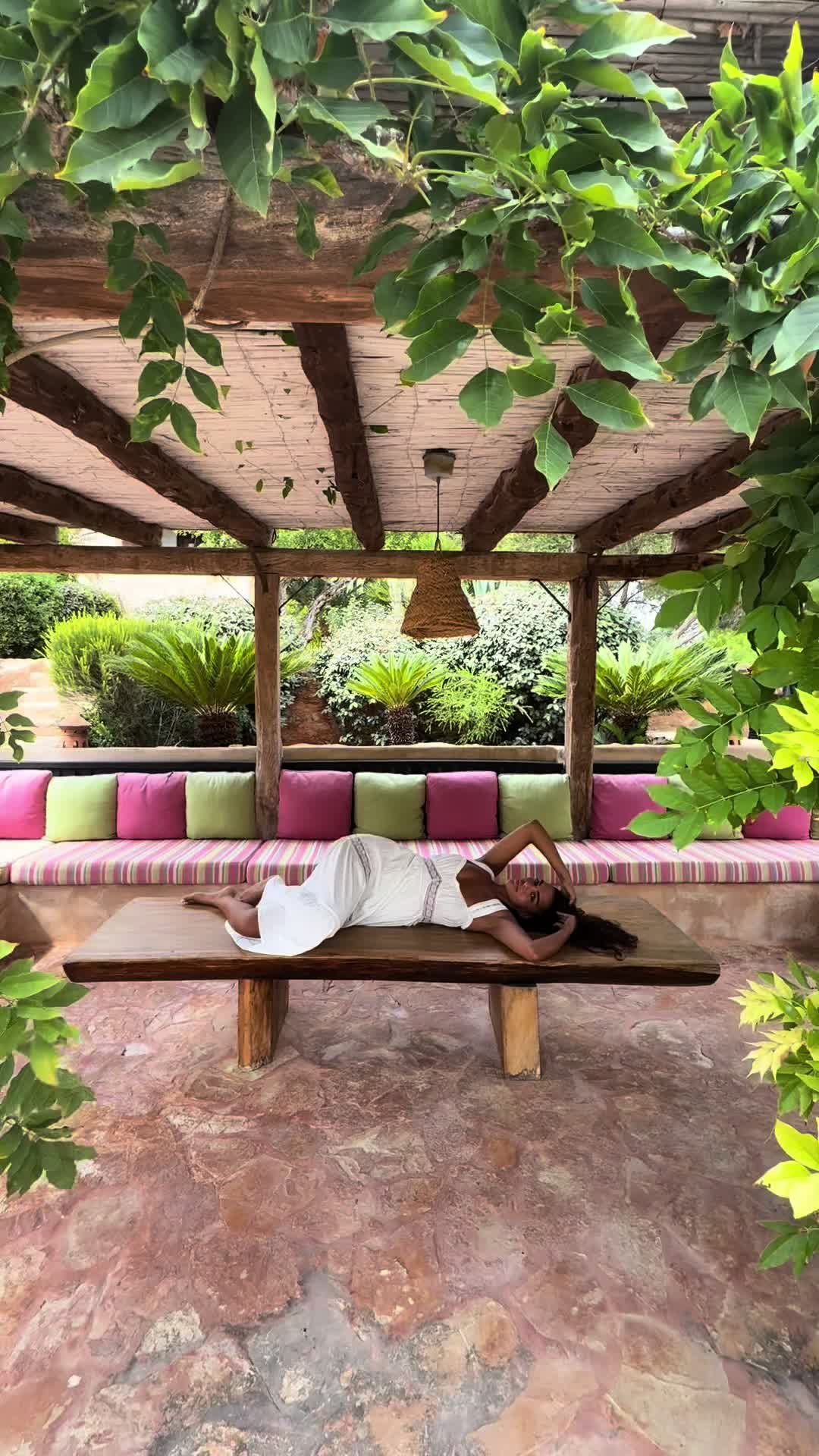 TikTok post by @sandrashehabb for Frankies Bikinis. Caption reads: Lounging in @frankiesbikinis 🤍 #frankiespartners .