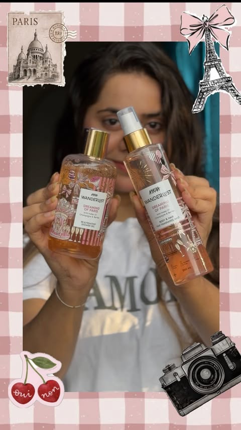 Instagram post by @explorewithkashishh for Nykaa Wanderlust. Caption reads: [...] Paris! I am Obsessed with the *Nykaa....