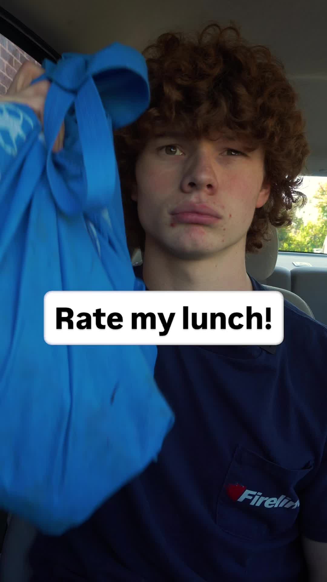 TikTok post by @reviewbyrick for Jimmy Dean. Caption reads: Rate my lunch ASMR food Mukbang taste test @Jimmy....