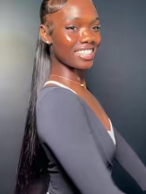 TikTok post by @damonica for West Kiss Hair. Caption reads: Such a ponytail girl😩 #fyp #fypシ #quickweave....