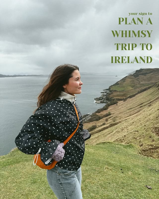 Instagram post by @niamhmackinnon for Tripadvisor. Caption reads: [...] our next trip… 💚 #Ad @tourismireland....