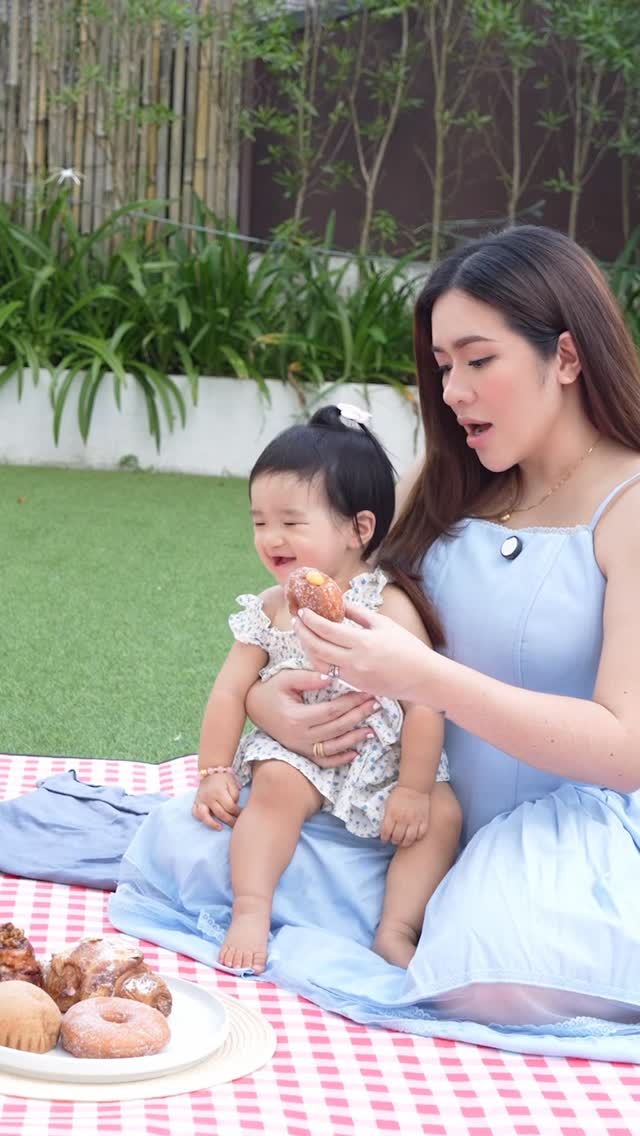Instagram post by @loveangelinequinto for MamyPoko. Caption reads: Bye bye worries, hello happy outdoor playtime with....