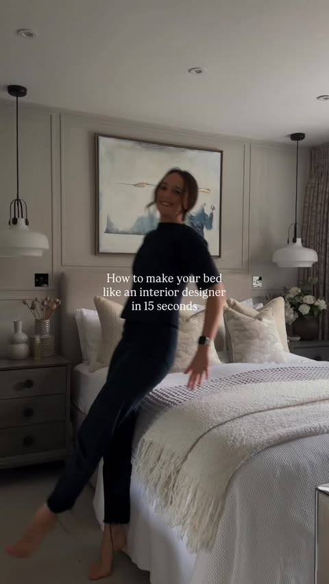 Instagram post by @houseofthreelondon for Aromatherapy Associates. Caption reads: [...] Throws - @dusk.com Sleep mist -....
