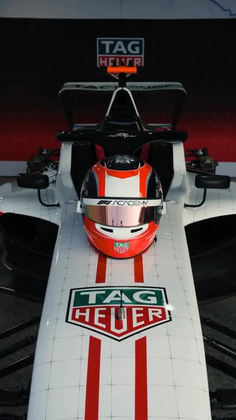 Instagram post by @meganbruceracing for TAG Heuer. Caption reads: Hungry for action. TAG Heuer @f1academy driver....