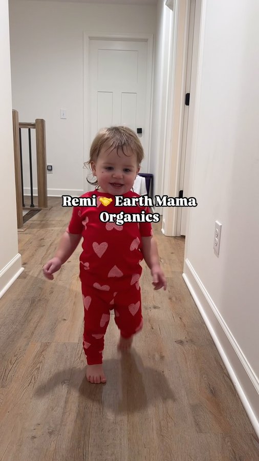 Instagram post by @rachelle.katlyn for Earth Mama Organics. Caption reads: @earthmamaorganics is a staple in our household!....