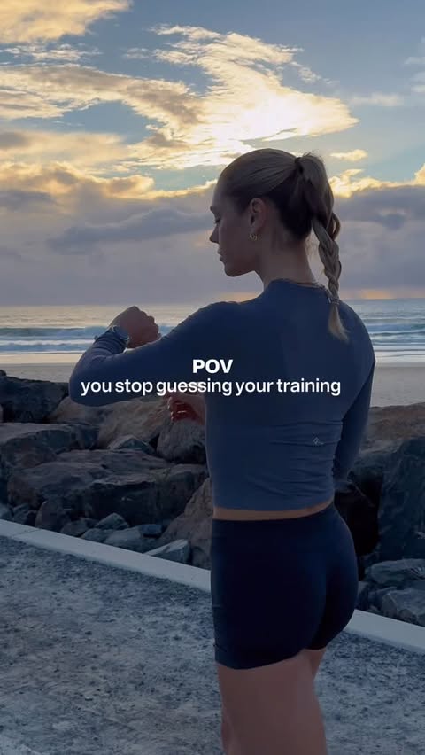 Instagram post by @coached_by_chrystal for Garmin. Caption reads: [...] That’s how I improve my training. @garminau....