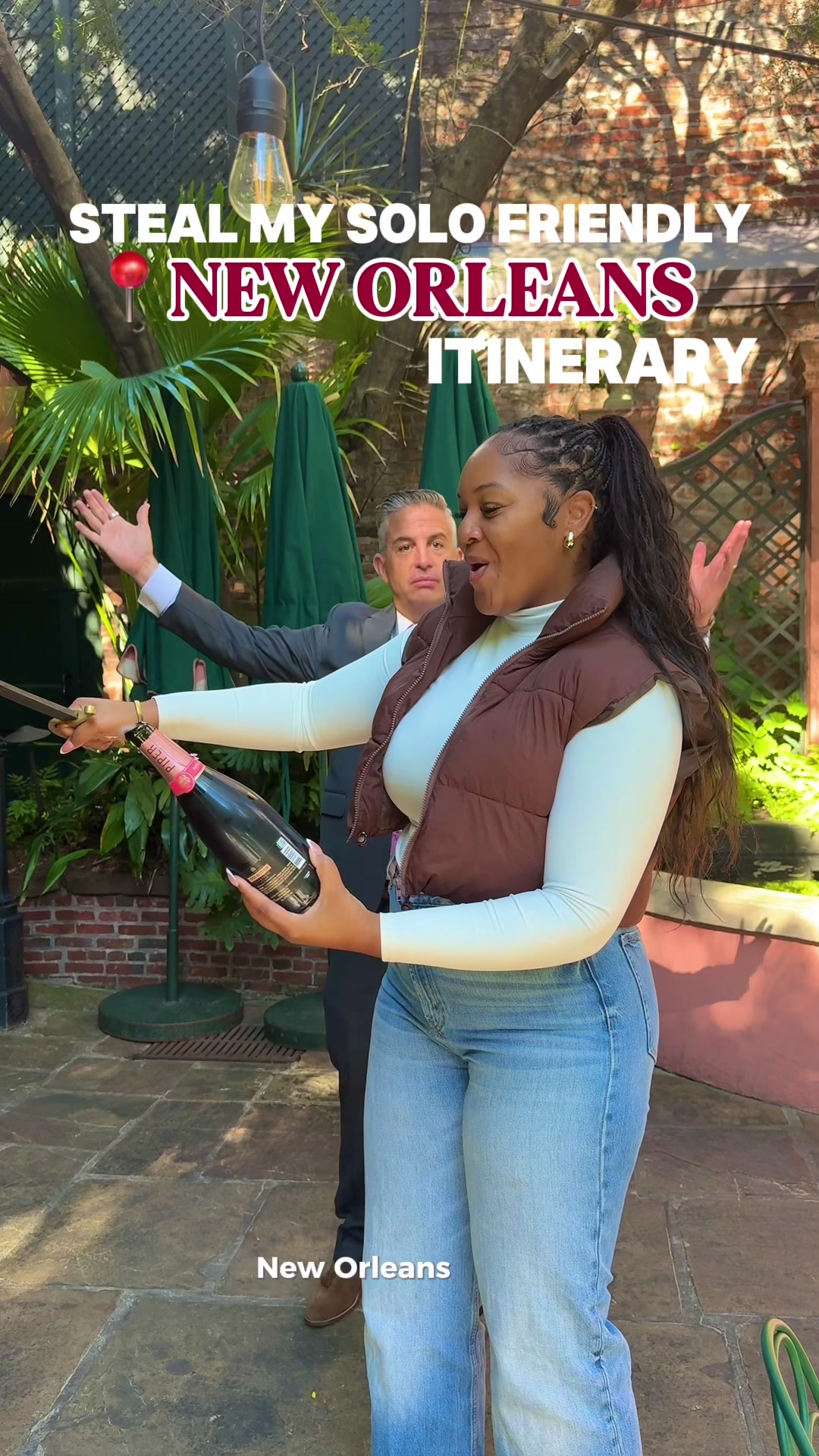 TikTok post by @carissamonyce for Visit New Orleans. Caption reads: [...] to exploring New Orleans  👇🏾|AD| @Visit....