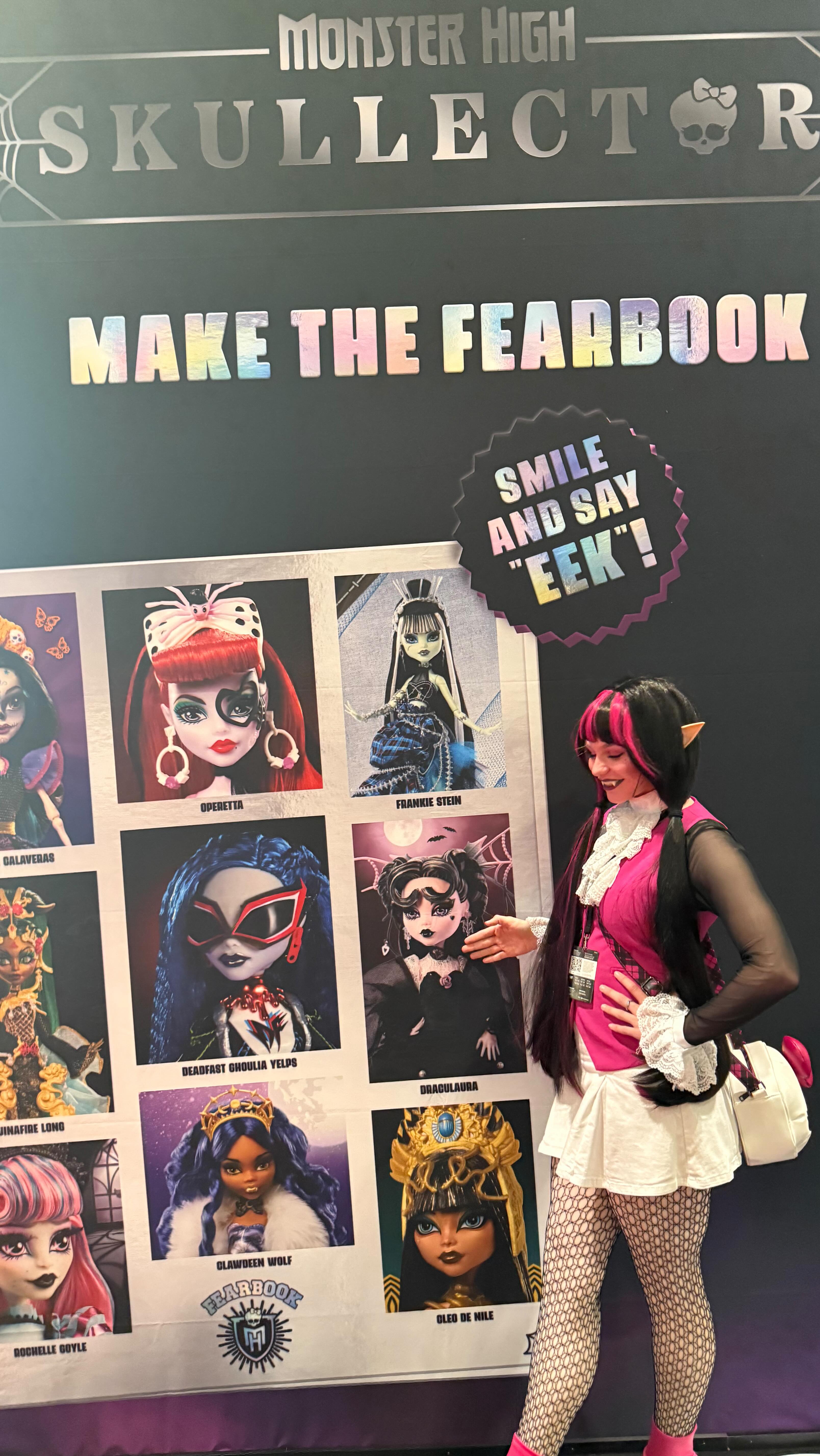 Instagram post by @nomiteee for Monster High. Caption reads: MCM day 1 as my best vampire🩷💀🎀

Huge thank you....