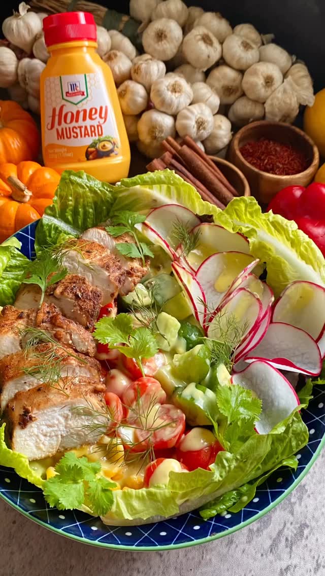 Instagram post by @kim_boooy for McCormick. Caption reads: One mustard, endless ways to make dinner better.....