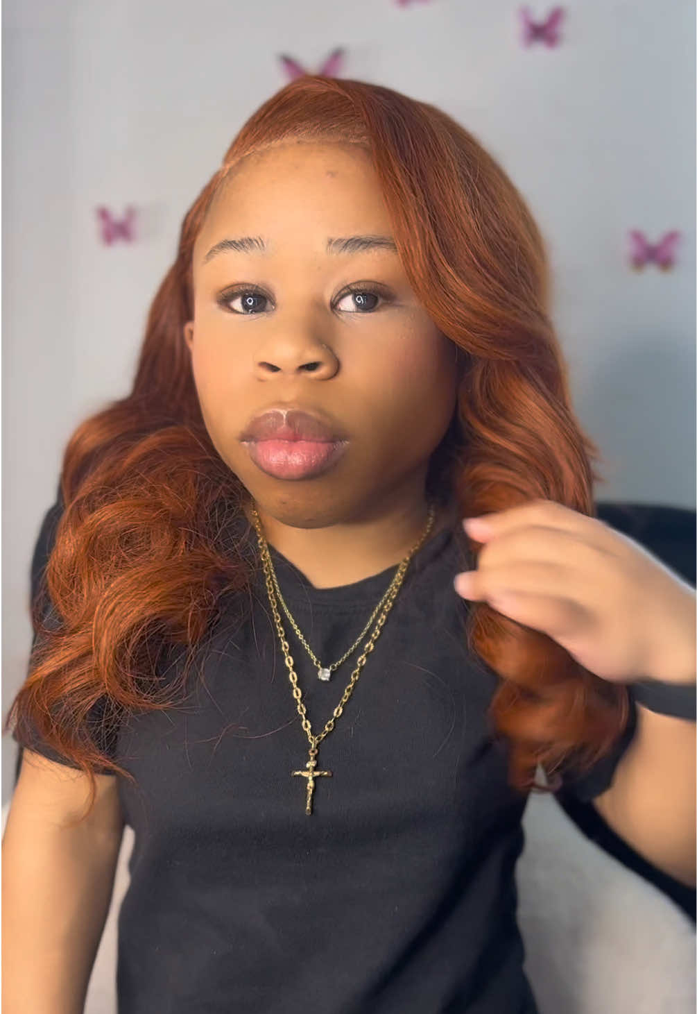 TikTok post by @itzamealiaa for WestKissHair. Caption reads: Westkiss wigs are always TEA 😍🤏🏽@Westkiss Hair....