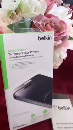 Instagram post by @prettylilthingss1 for Belkin. Caption reads: I recently got my hands on this amazing screen....