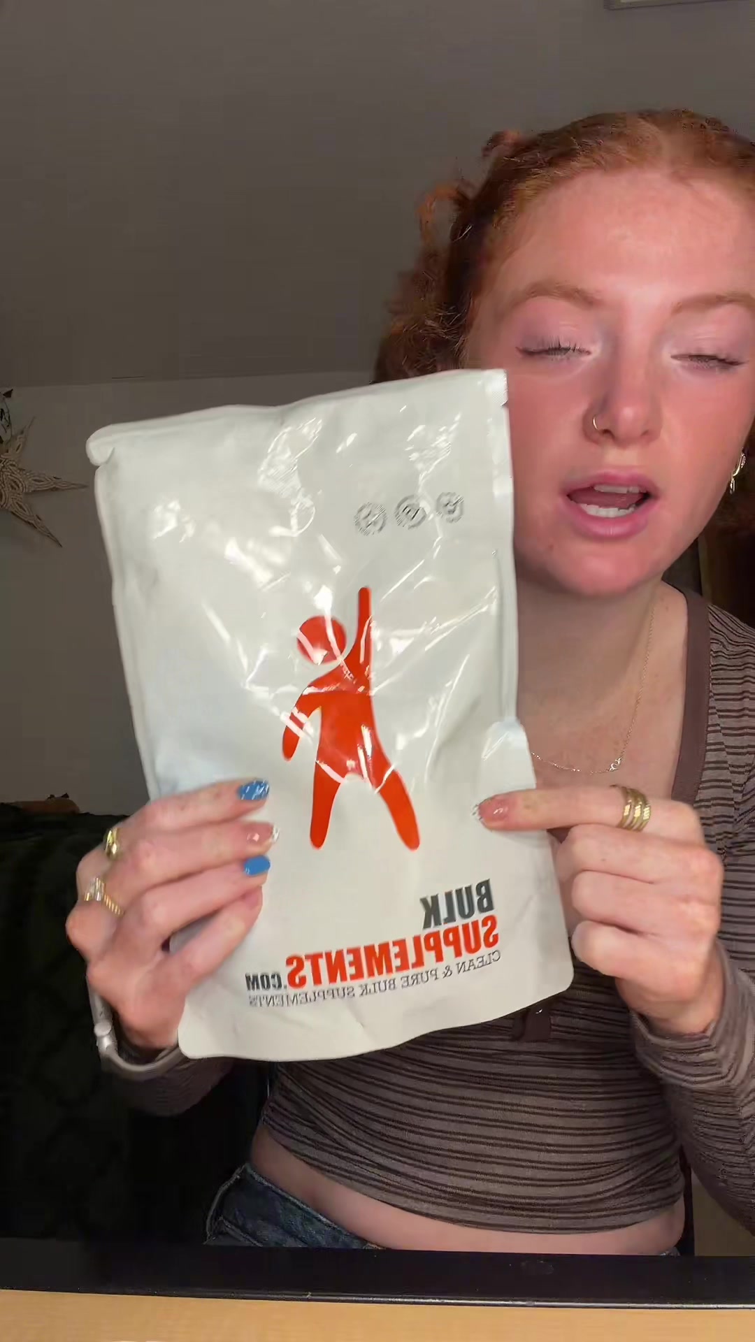 TikTok post by @maddie.shampoo for BulkSupplements. Caption reads: @BULKSUPPLEMENTS #betaalanine #musclegains #gymtok....