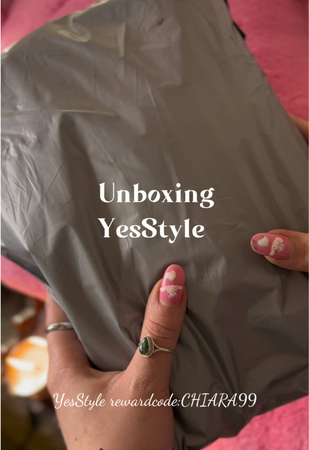 TikTok post by @chiaraskincare25 for YesStyle. Caption reads: Unboxing @YesStyle @YesStyleInfluencers reward....
