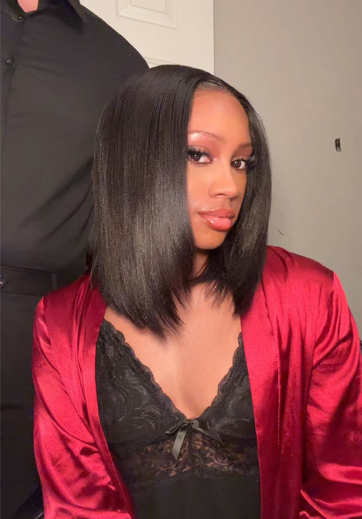 TikTok post by @giavannibutler for Reshine Hair. Caption reads: looks very natural 😍 @Reshine Hair Store....