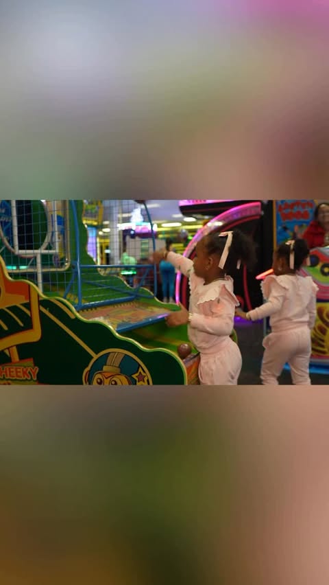 Instagram post by @lasroyaltwins for Chuck E. Cheese. Caption reads: Checkout The episode of “Las Royal Twins Show” On....