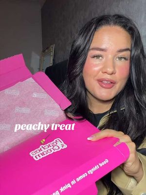 TikTok post by @kimmykemberley for Peaches & Cream. Caption reads: @Peaches & Cream #CapCut #peachesandcream #makeup....