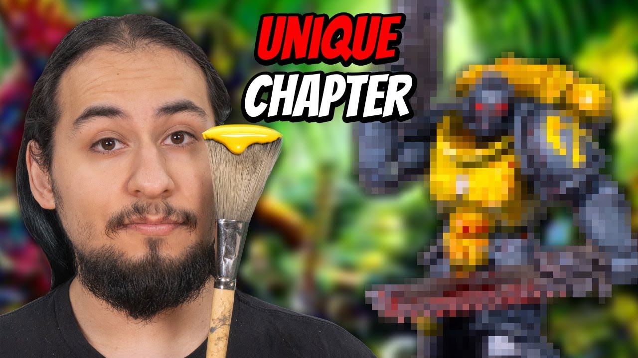 YouTube post by @EonsOfBattle for MyMiniFactory. Caption reads: Making the Space Marines My Friend Plays! Scythes....