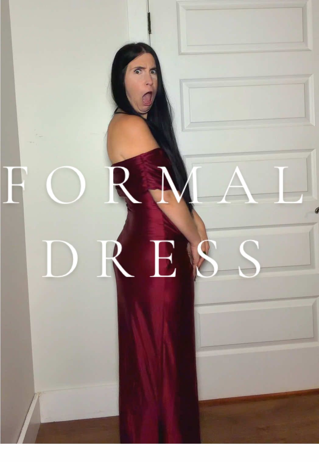 TikTok post by @j.j.b.05 for OYS-beauty. Caption reads: @OYS-beauty #formaldress #christmaspartyoutfit.