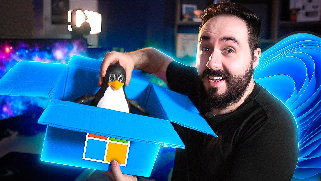 YouTube post by @Diolinux for NVIDIA. Caption reads: Will Microsoft use Linux as the Windows Kernel?.