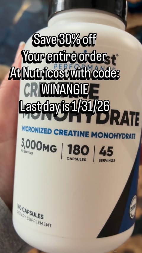 Instagram post by @angwith4 for Nutricost. Caption reads: [...] up on your must have some favorites at....