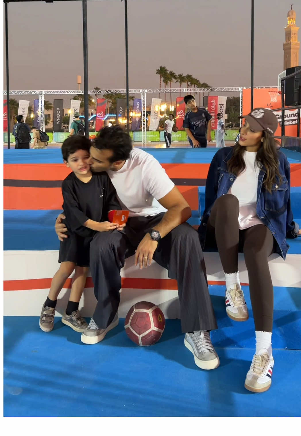 TikTok post by @aliandwalaa for talabat. Caption reads: Aboudi had fun. We got a workout 🏃‍♀️🏃 @Talabat....