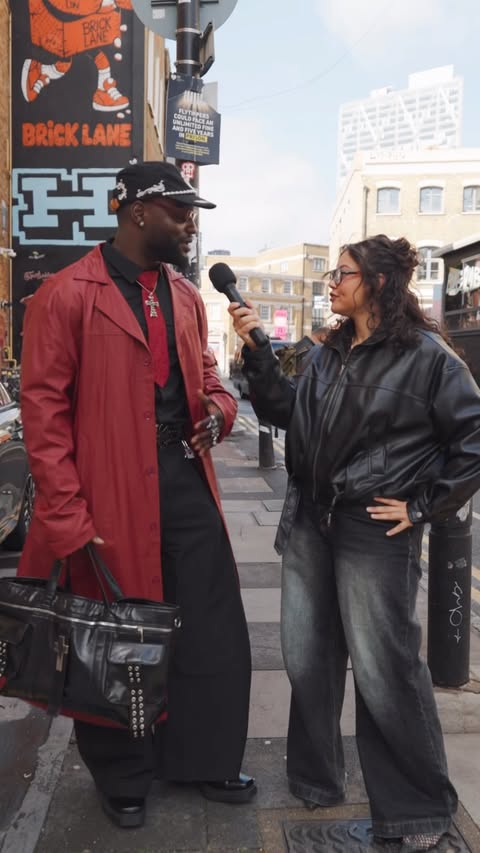 Instagram post by @eviefarquharson for Adobe Live Community. Caption reads: Swag on the streets of Shoreditch is unmatched....