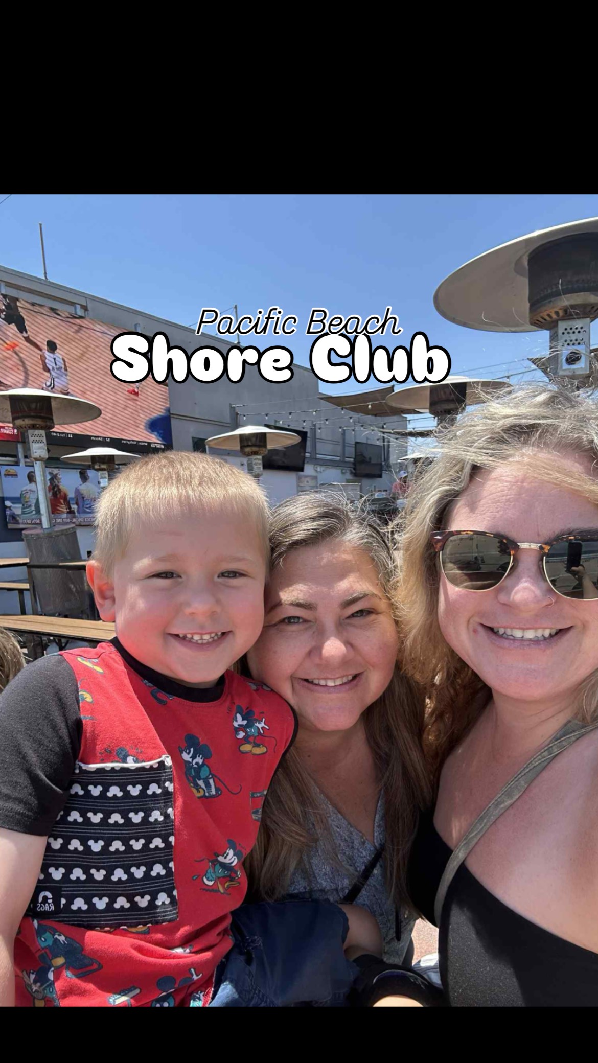 Instagram post by @raisingbartleys for Yelp. Caption reads: Lunch at @pbshoreclub did not disappoint! We had....
