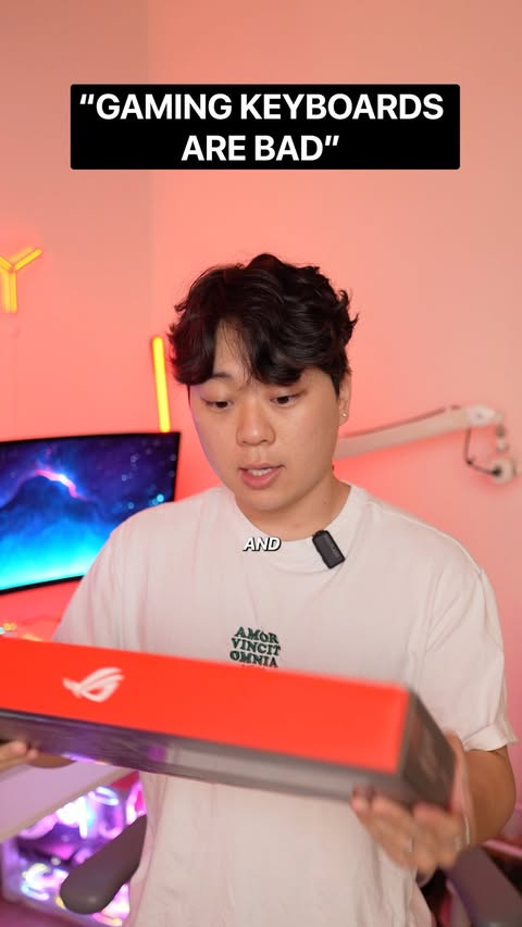 Instagram post by @techwithseong for Republic of Gamers. Caption reads: Gaming Keyboards are just getting so good and the....