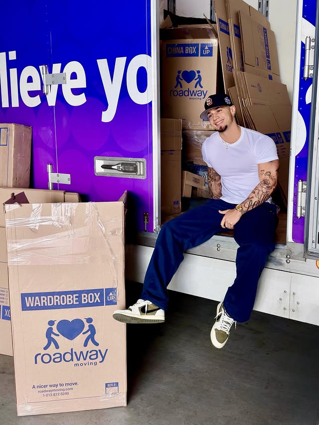 Instagram post by @officialjt for Roadway Moving. Caption reads: shoutout to @roadwaymoving for helping me make a....