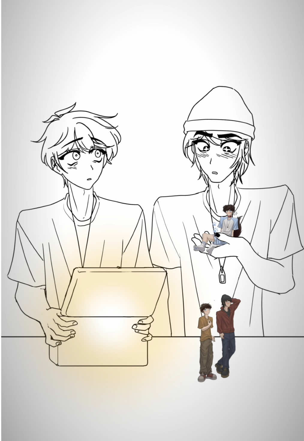 TikTok post by @itslizakii for Vograce. Caption reads: [...] versions of themselves courtesy of @Vograce....