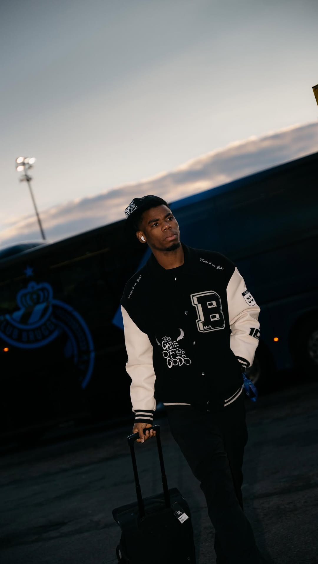 Instagram post by @clubbrugge for BALR.. Caption reads: In the zone. ⭐️ #CLUATA #UCL.