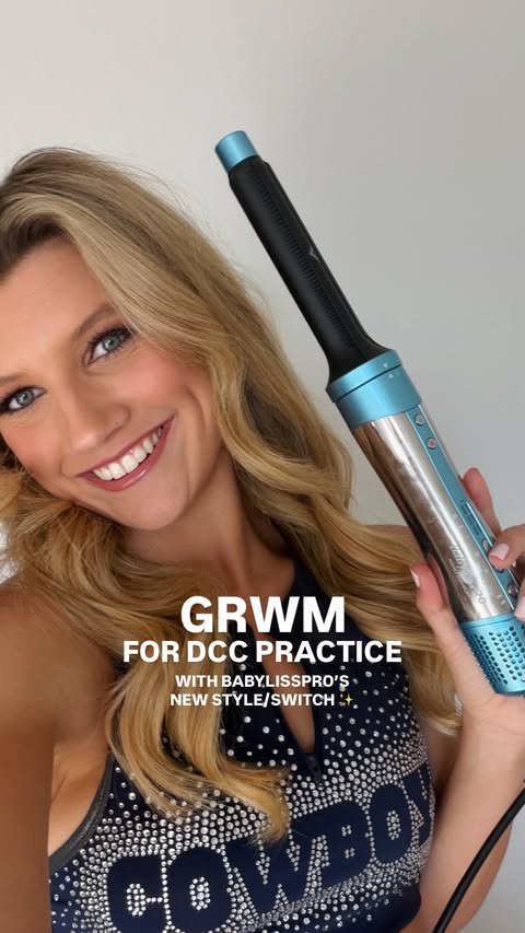 Instagram post by @k8rogge for BaBylissPRO. Caption reads: GRWM for practice with @babylissprousa & their new....