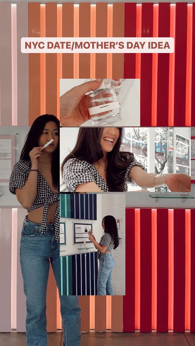 Instagram post by @vivecachow for Olfactory NYC. Caption reads: AD ~ The perfect date night idea *and* Mother’s....