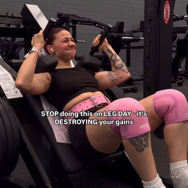 Instagram post by @angeeelina.fit for UPPPER. Caption reads: IS THIS YOU? 🤯🚨👇🏽

🚨 Leg day isn’t just about....