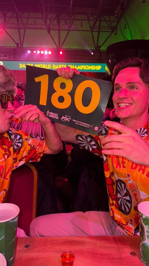 Instagram post by @schoonerscorer for Fireball Whisky. Caption reads: Sending fireballs 180 🎯 

#schoonerscorer....