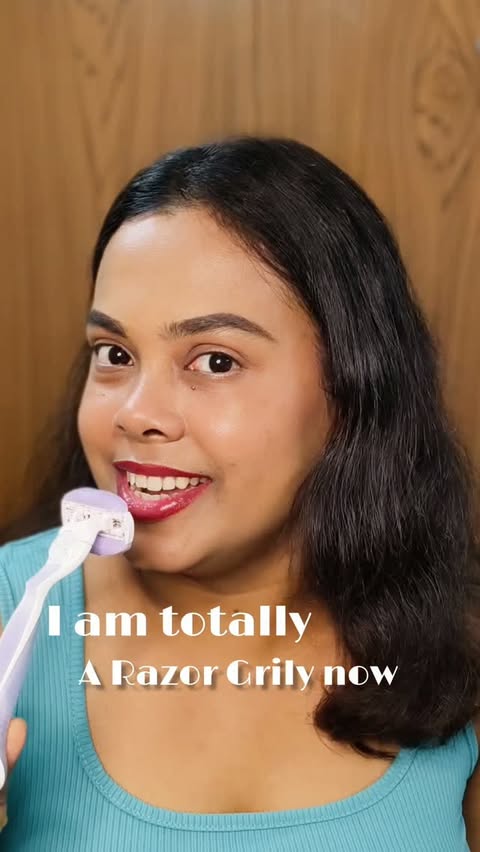 Instagram post by @ria.nandy2211 for HaulPack. Caption reads: [...] shaving routine! #MyntraBeauty....