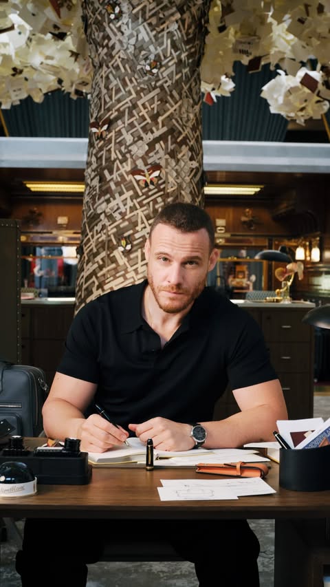 Instagram post by @thebursin for Montblanc. Caption reads: [...] handwriting reveal about you? At the....