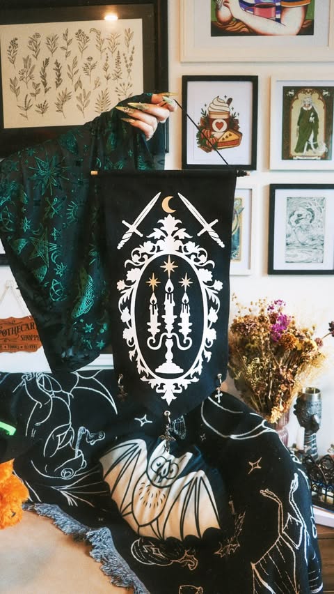 Instagram post by @illicitbehaviour for Cricut ANZ. Caption reads: Slowly filling my house with DIY medieval decor....