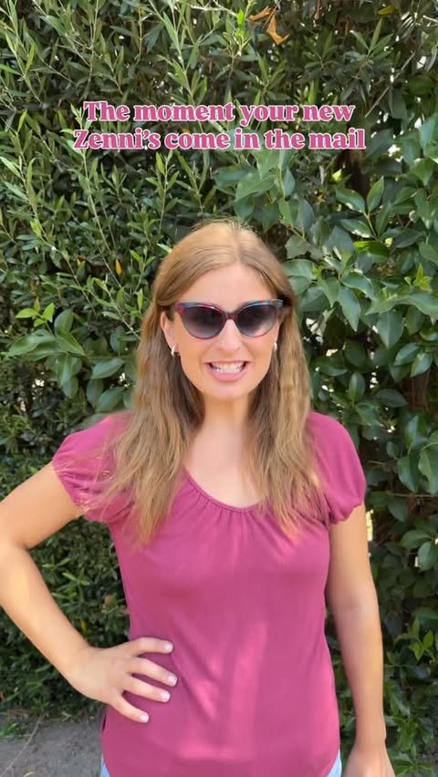 Instagram post by @hatsbyabbey for Zenni. Caption reads: Loving these new Blokz® sunglasses from....